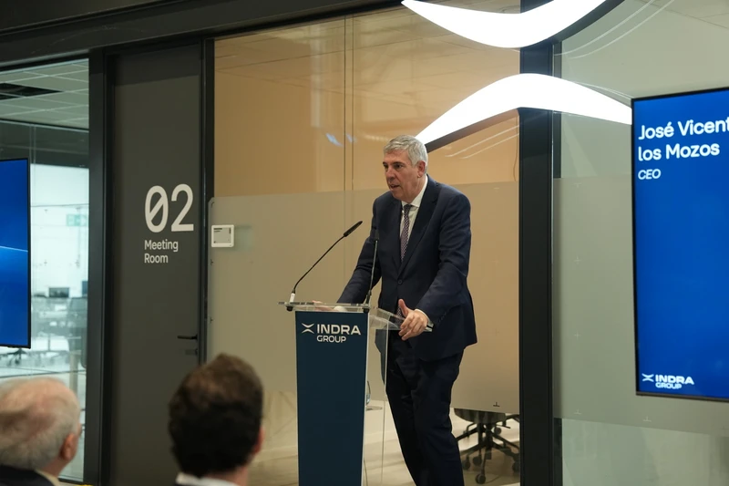 El consejero delegado del grupo, Jos� Vicente de los Mozos durante su intervenci�n en la inauguraci�n. 